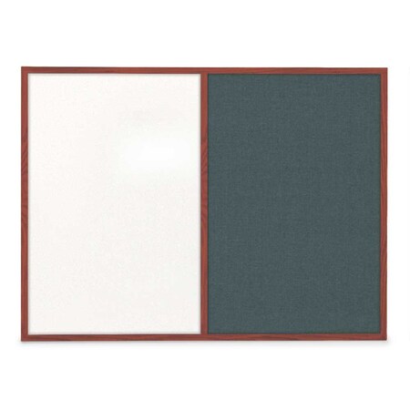 United Visual Products Sliding Door Indoor Enclosed Corkboard, 3 UV9000ACS-SATIN-MEDGRY
